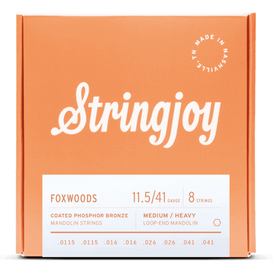 Stringjoy 11.5-41 Medium / Heavy Gauge Foxwoods - Coated Phosphor Bronze Mandolin Strings