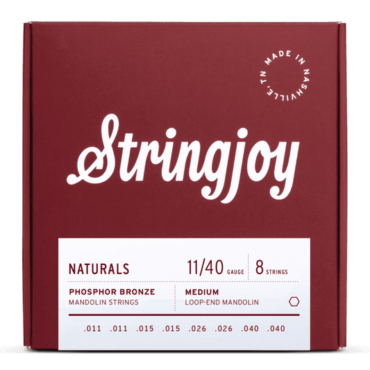 Stringjoy 11-40 Medium Gauge Naturals - Phosphor Bronze Mandolin Strings