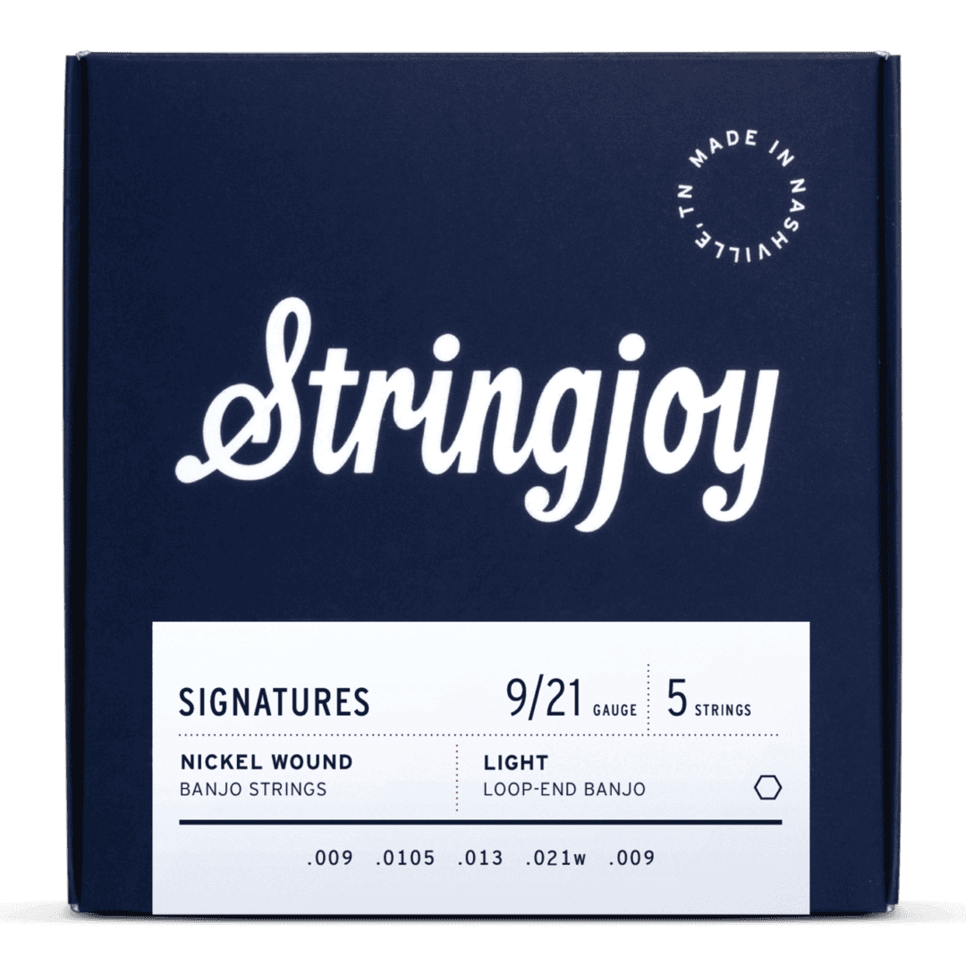 Stringjoy 9-21 Light Gauge Signatures - 5 String Nickel Wound Banjo Strings