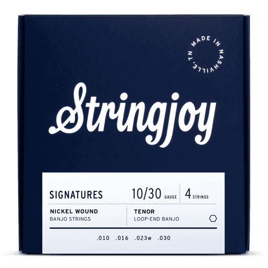 Stringjoy 10-30 Tenor Gauge Signatures - 4 String Nickel Wound  Banjo Strings