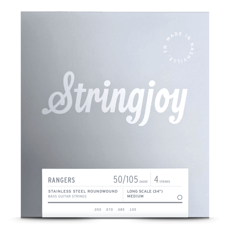 Stringjoy 50-105 Long Scale 4 String Medium Gauge Rangers - Stainless Steel Bass Guitar Strings