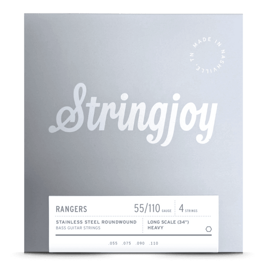 Stringjoy 55-110 Long Scale 4 String Heavy Gauge Rangers - Stainless Steel Bass Guitar Strings