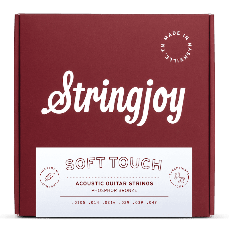 Stringjoy 10.5-47 Soft Touch Naturals - Phosphor Bronze Acoustic Guitar Strings