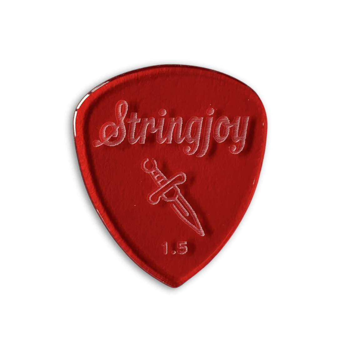 Stringjoy 1.5mm Dagger Acrylic Picks - 2 pack