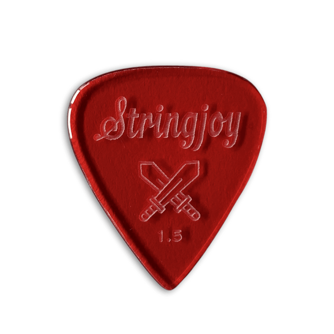 Stringjoy 1.5mm Longsword Acrylic Picks - 2 pack