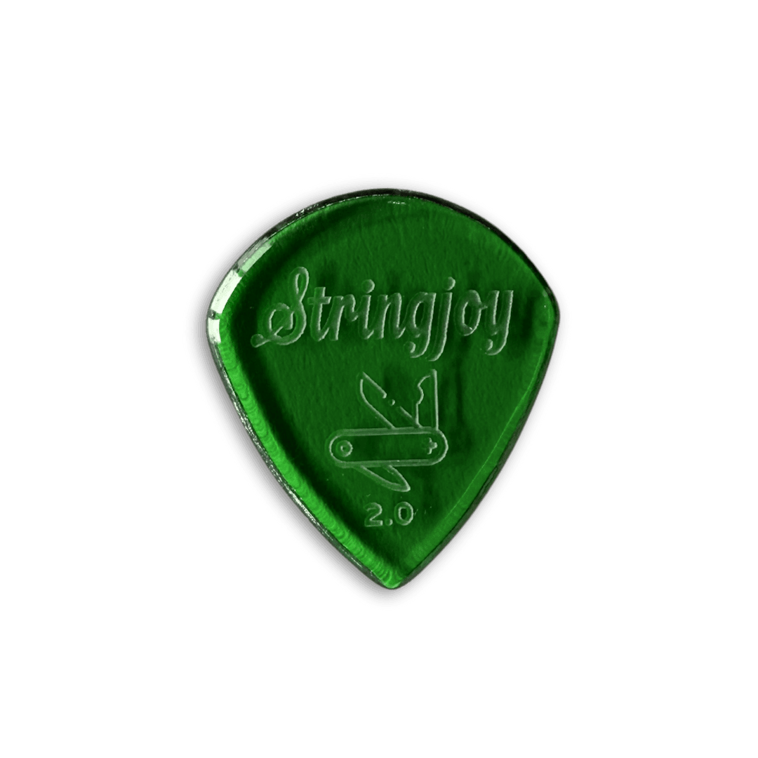 Stringjoy 2.0mm Pocketknife Acrylic Picks - 2 pack